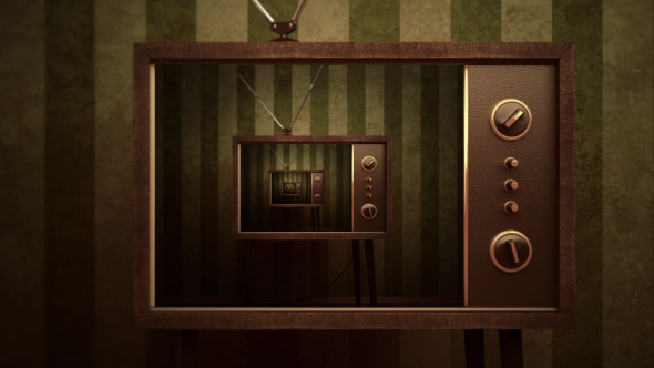 Retro Television Room Infinite Zoom Background alt