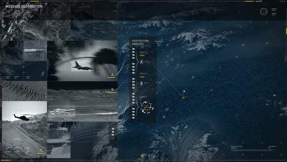 Spy Target Search System Tracking Location Of Enemy Air Base On Digital Map alt
