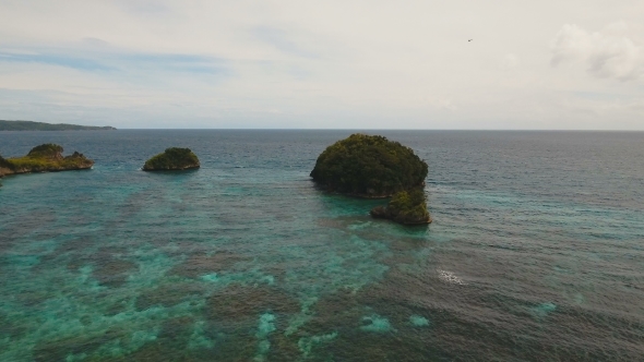 Aerial View Beautiful Tropical Island. Boracay Island Philippines.