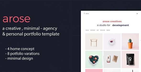 Arose - Creative Minimal Portfolio Template