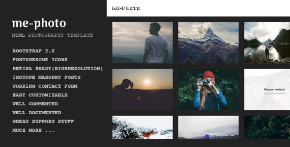 Mephoto - Photography & Portfolio HTML Template