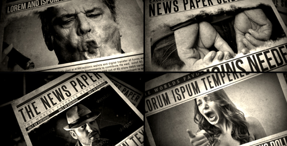 B&W Newspaper Slideshow alt