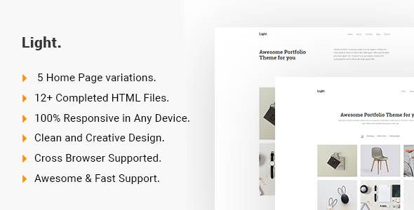 Light - Minimalist Portfolio HTML5 Template