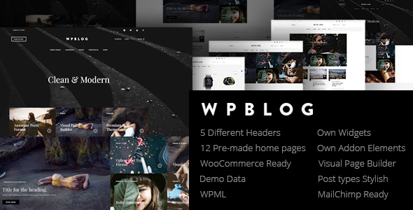 WPblog - Powerful Blog & Magazine WordPress Theme