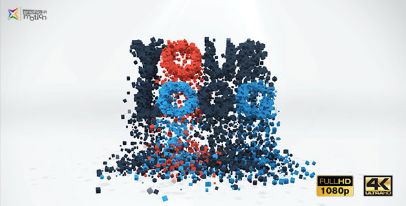 3D Particles Logo Build & Break