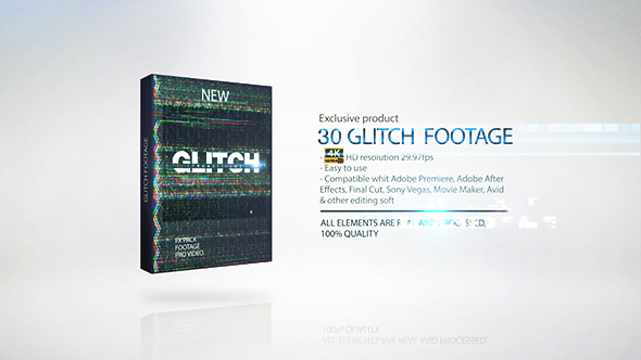 30 Glitch Footage 4K