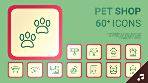 Pets Icons and Elements