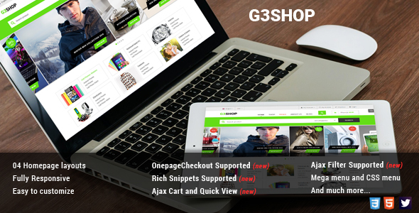 G3Shop - Uniwersalny motyw Magento