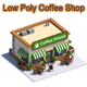 Low Poly Coffee House - 3DOcean Item for Sale