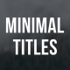 Minimal Titles - VideoHive Item for Sale