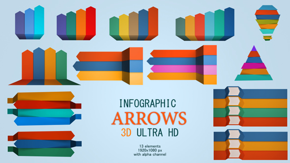 3D Infographics Arrows