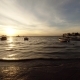 Anchored Fishing Boats During Sunset at Aegean Sea - VideoHive Item for Sale