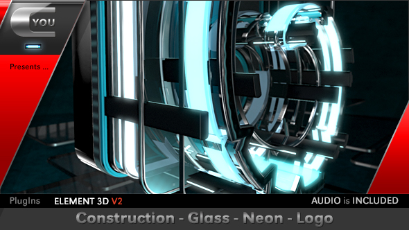 Construction Glass Neon Logo