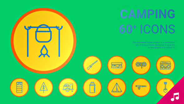 Camping Icons and Elements