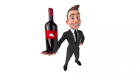 Fun 3D cartoon business man