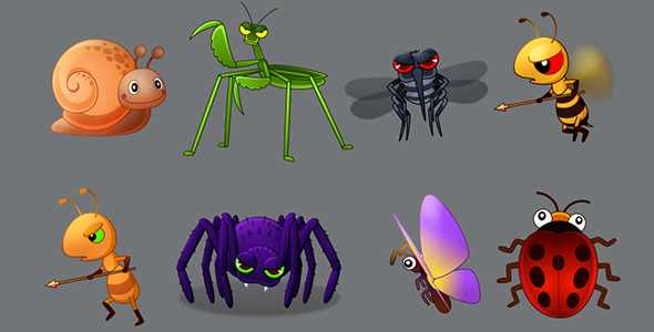 Cartoon Insects Animation Pack