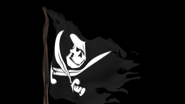 Animation Torn Pirate Flag alt
