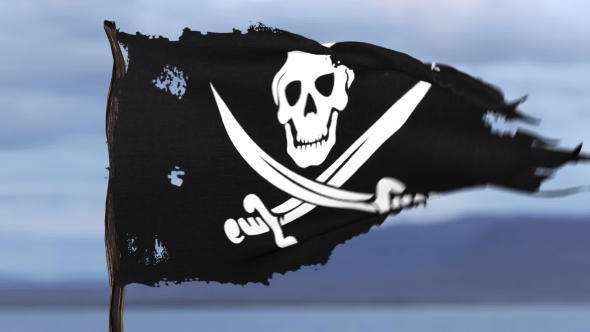 Animation of a Pirate Flag