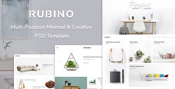 Rubino - Minimal & Creative PSD Template