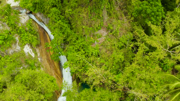 Beautiful Tropical Waterfall Philippines, Cebu