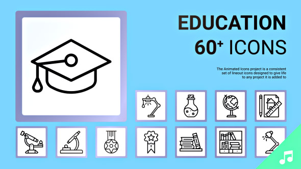 Education and Science Icons and Elements