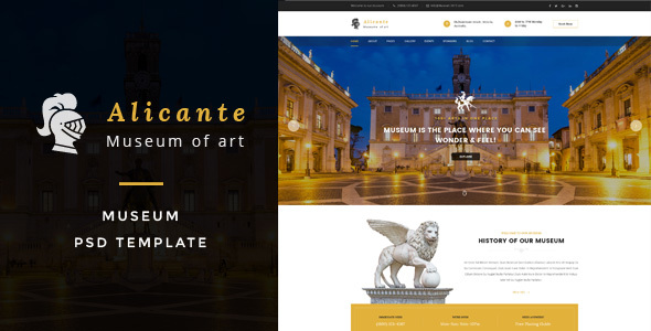 Alicante - Museum PSD Template