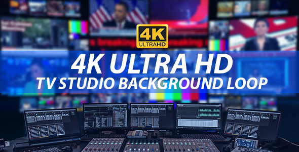 4K TV Studio Background Loop