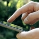 Male Hand Using A Smartphone Outdoors In The Park - VideoHive Item for Sale