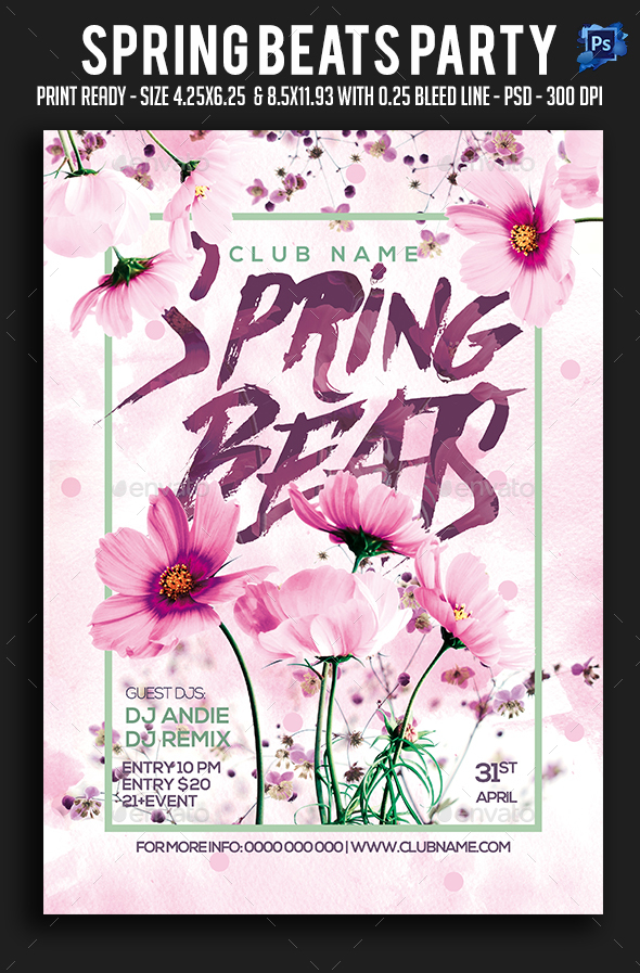 Spring Beats Party Flyer