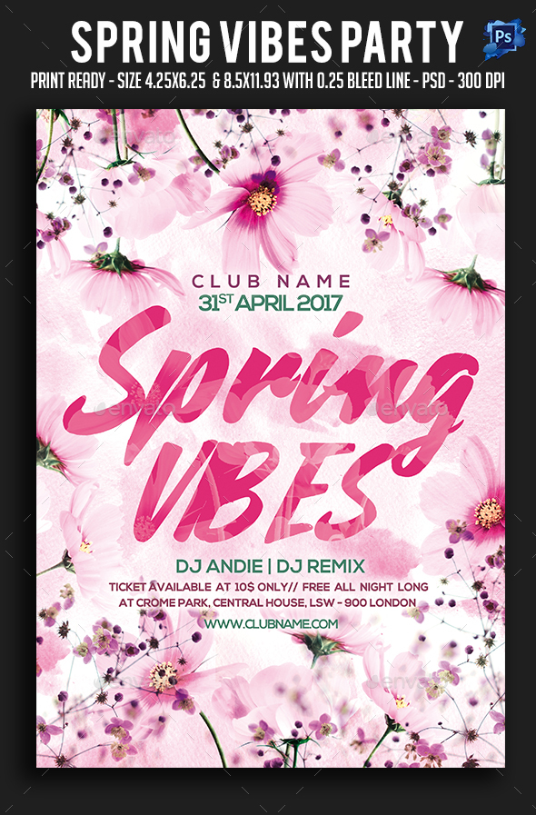 Spring Vibes Party Flyer