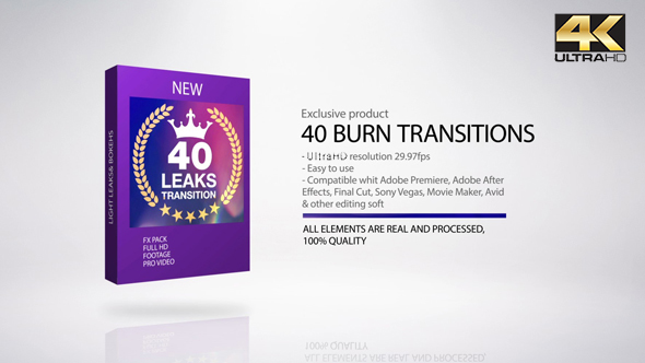 40 Transitions Burn 4K alt