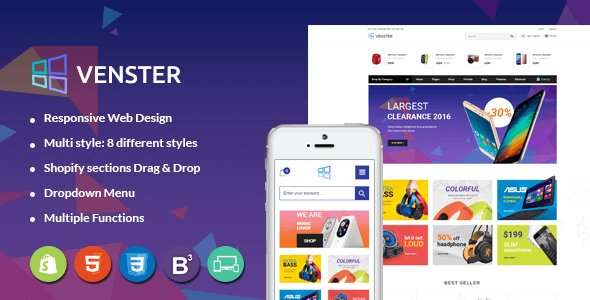 Venster - Computer Store Sectioned Responsive Shopify Theme