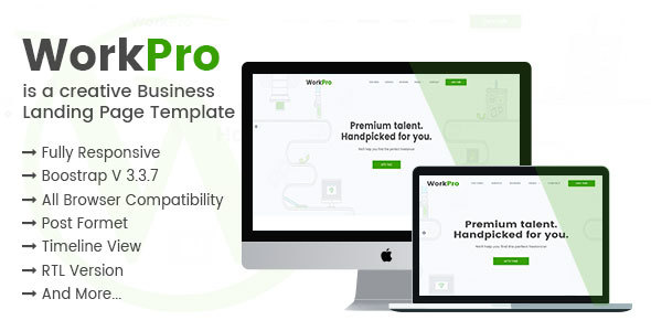 WorkPro - Creative Business Landing Page Template