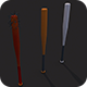 Low Poly Baseball bats - 3DOcean Item for Sale