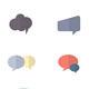 Speech Bubble and Chat Icon Set Of Abstract Vector Style Colorful Flat Icons - GraphicRiver Item for Sale