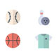 Sport Icons Set Of Vector Illustration Style Colorful Flat Icons - GraphicRiver Item for Sale