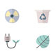 Eco Energy and Environment Icons Flat Color - GraphicRiver Item for Sale