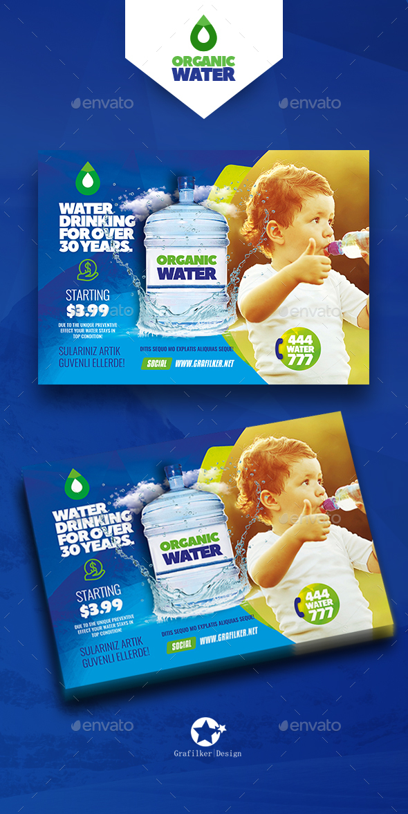 Drinking Water Service Flyer Templates