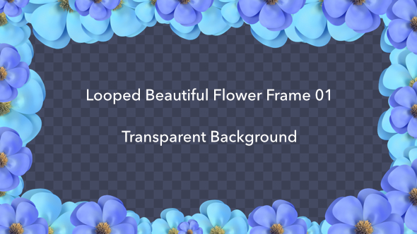 Looped Beautiful Flower Frame 01