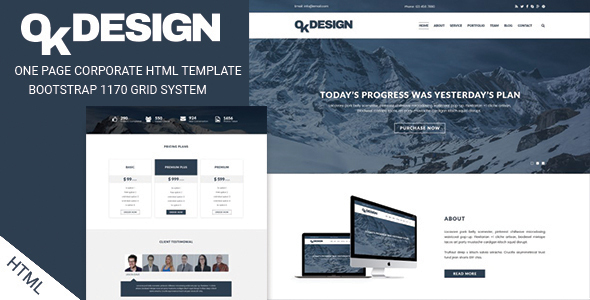 OkDesign - One Page Multipurpose Html Template