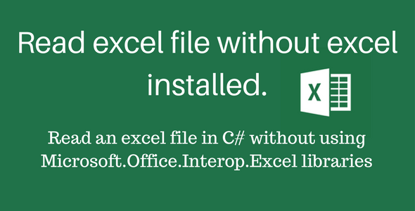 Read Excel File Without Excel Install