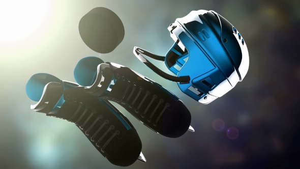 Hockey Puck and Hockey Equipment alt