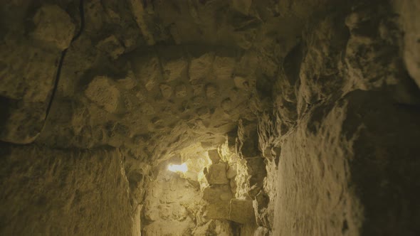 The western wall tunnels underneath the old city of Jerusalem in Israel