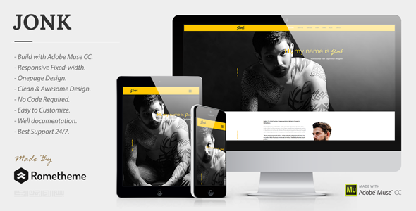 JONK - CV Resume Personal Muse Template