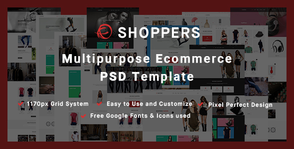 Shoppers - Multipurpose Ecommerce PSD Template