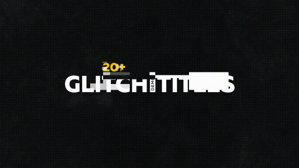 Glitch Titles Pack 20+ alt