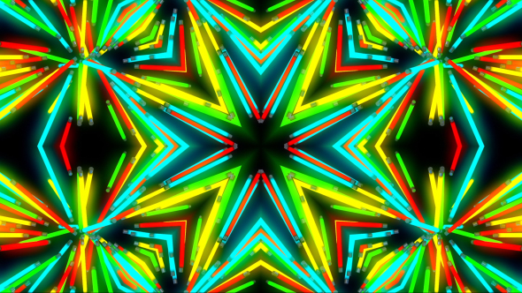 Light Neon Colored Kaleidoscope alt