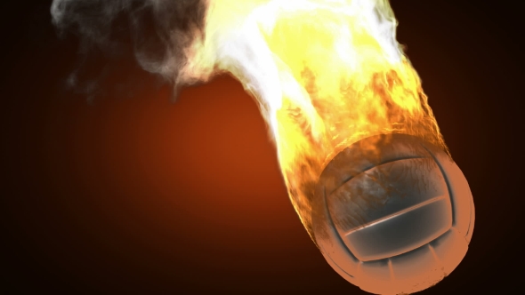 Burning Volleyball Ball
