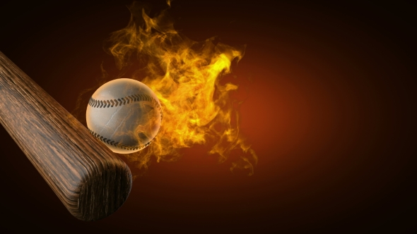 Burning Baseball Ball alt