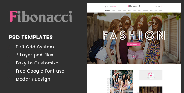 Fibonacci - Elegant Fashion PSD Template